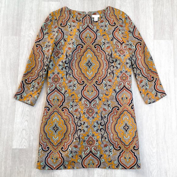 J. Crew Collection Silk Jules Dress Italian Paisley 96941 Size 00 - Picture 1 of 9